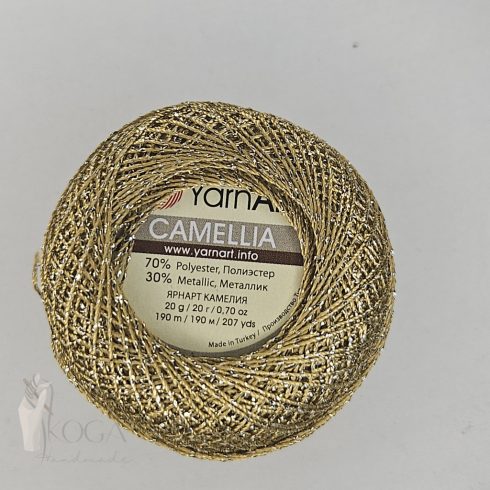 YarnArt Camelia 25 g arany fém szállal 