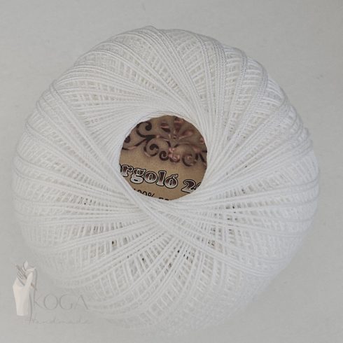 Horgoló 20-as fehér 50 g