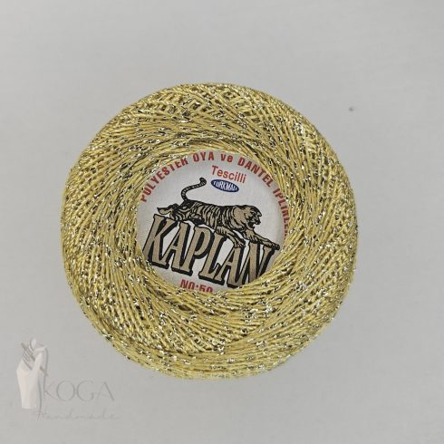 Kaplan horgoló cérna lurex szállal arany