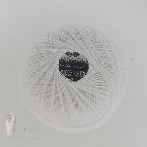 60-as horgolócérna fehér 20g