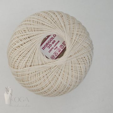 20-as horgolócérna ekrü 50g