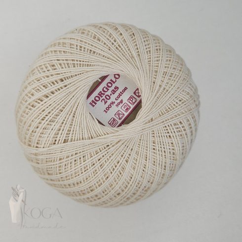 20-as horgolócérna ekrü 50g
