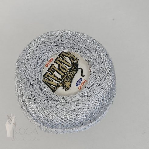 Kaplan horgoló cérna lurex szállal ezüst 